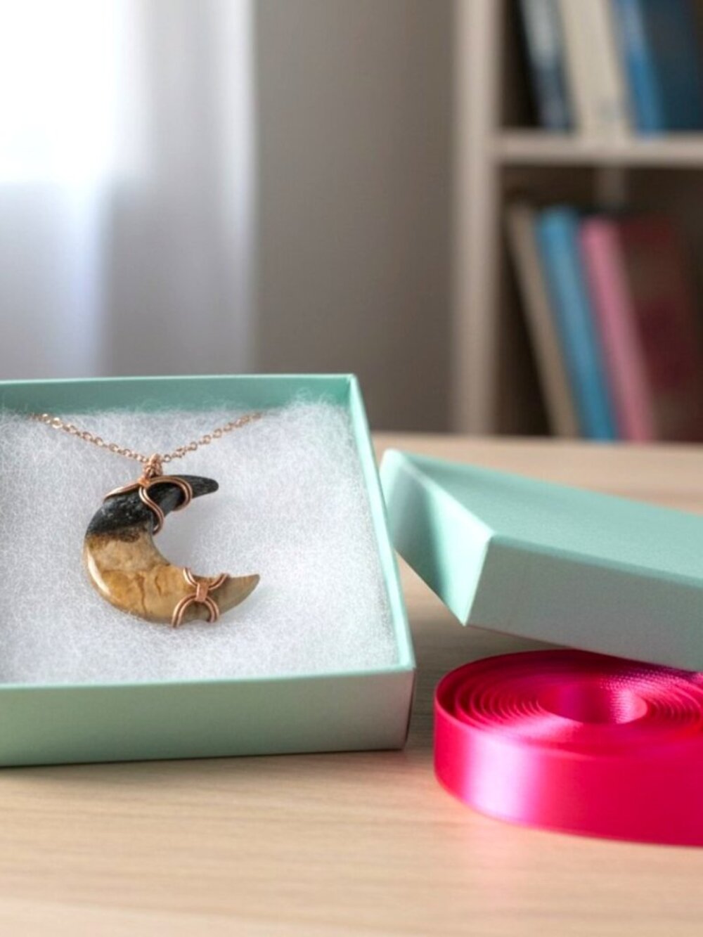 Petrified Palm Root Pendant, Unisex Fossil Necklace - Picture 12 of 12